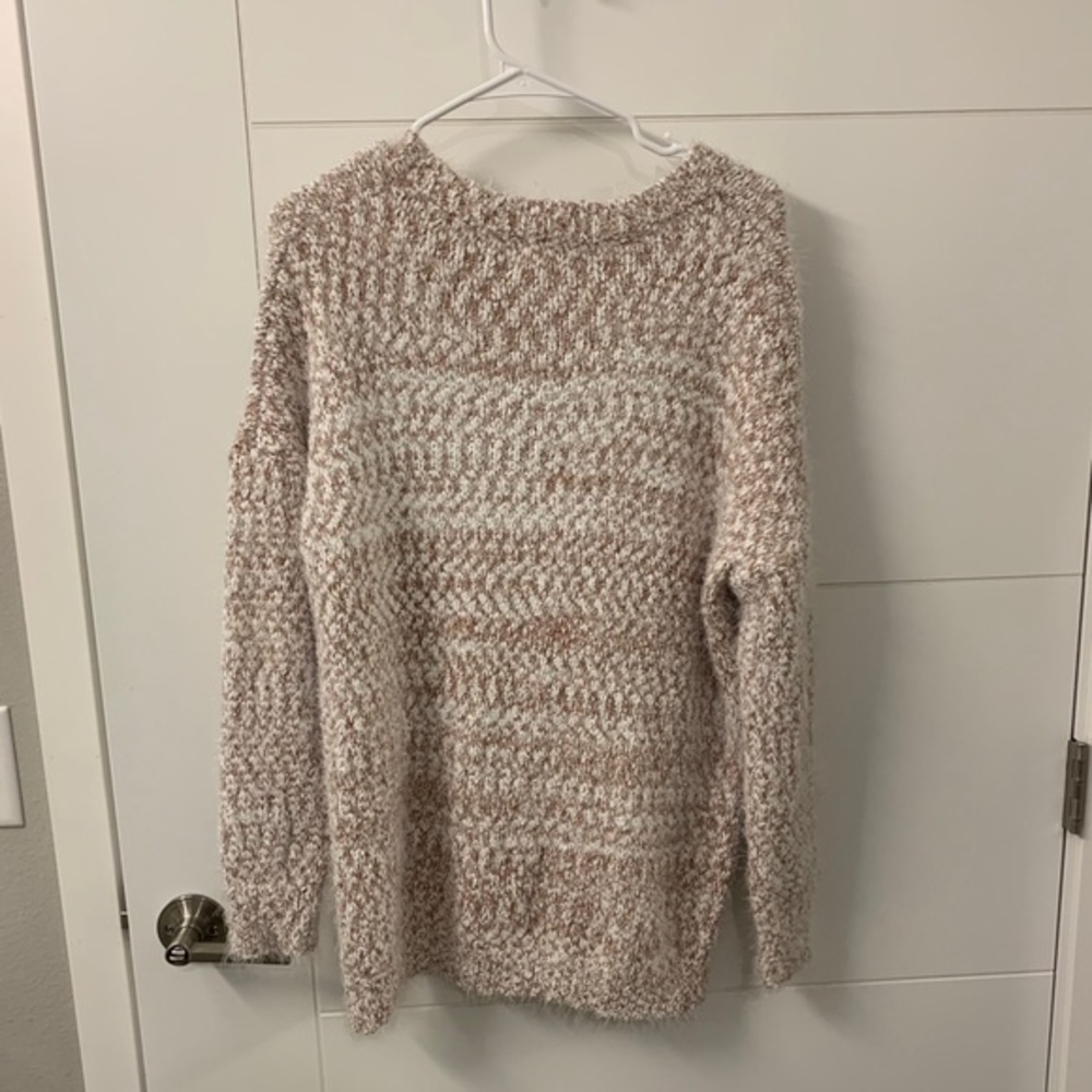 Blush‎ Pink Eye Lash Sweater Dreamers Large Cream